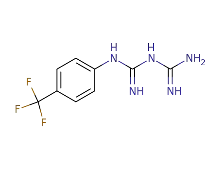 Molecular Structure of 3796-35-8 (1-(4-(TRIFLUOROMETHYL)PHENYL)BIGUANIDE)
