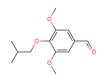 Molecular Structure of 184963-85-7 (Benzaldehyde, 3,5-dimethoxy-4-(2-methylpropoxy)-)