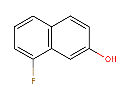 Molecular Structure of 13916-98-8 (8-FLUORO-2-NAPHTHOL)