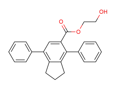 Molecular Structure of 1309086-55-2 (2-hydroxyethyl 4,7-diphenyl-2,3-dihydro-1H-indene-5-carboxylate)