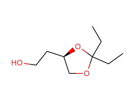 Molecular Structure of 167074-04-6 (1,3-Dioxolane-4-ethanol, 2,2-diethyl-, (4R)-)