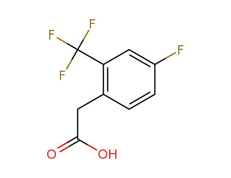 Molecular Structure of 195447-80-4 (4-FLUORO-3-(TRIFLUOROMETHYL)PHENYLACETIC ACID)