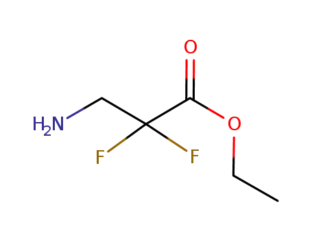 Molecular Structure of 541547-37-9 (Ethyl  2,2-difluoro-3-amino-propanoate  hydrochloride)