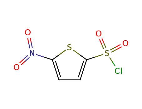 Molecular Structure of 36035-01-5 (2-Thiophenesulfonyl chloride, 5-nitro-)