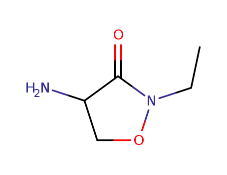 Molecular Structure of 559208-53-6 (3-Isoxazolidinone,4-amino-2-ethyl-(9CI))