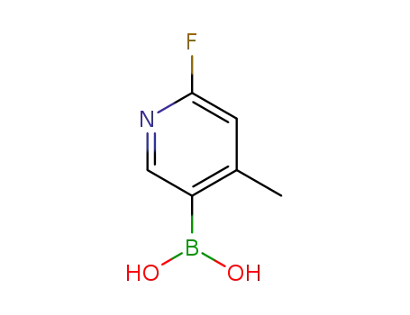 Molecular Structure of 1072944-18-3 (2-FLUORO-4-METHYLPYRIDINE-5-BORONIC ACID)