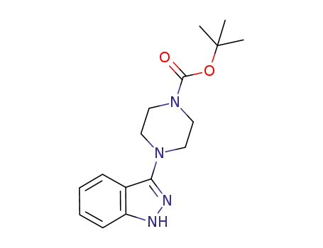 Molecular Structure of 947498-81-9 (tert-Butyl 4-(1H-indazol-3-yl)piperazine-1-carboxylate)