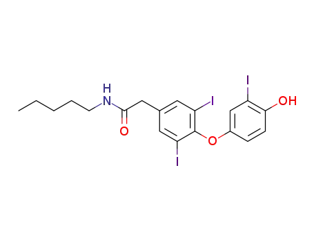 Molecular Structure of 1417653-46-3 (2-(4-(4-hydroxy-3-iodophenoxy)-3,5-diiodophenyl)-N-pentylacetamide)