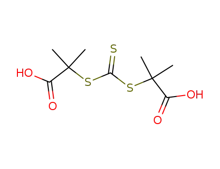 Molecular Structure of 355120-40-0 (2,2'-[(THIOXOMETHYLENE)DISULFANYL]BIS(2-METHYLPROPANOIC ACID))