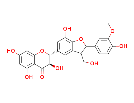 4H-1-Benzopyran-4-one,2-[(2R,3S)-2,3-dihydro-7-hydroxy-2-(4-hydroxy-3-methoxyphenyl)-3-(hydroxymethyl)-5-benzofuranyl]-2,3-dihydro-3,5,7-trihydroxy-,(2R,3R)-