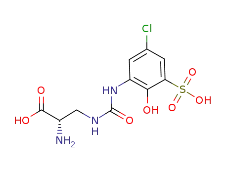 Molecular Structure of 1333218-42-0 ((2S)-2-amino-3-{[(5-chloro-2-hydroxy-3-sulfophenyl)carbamoyl]amino}propanoic acid)