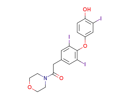 Molecular Structure of 1417653-54-3 (2-(4-(4-hydroxy-3-iodophenoxy)-3,5-diiodophenyl)-1-morpholinoethanone)