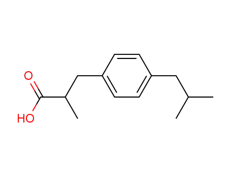 Molecular Structure of 66735-05-5 (Benzenepropanoic acid, a-methyl-4-(2-methylpropyl)-)