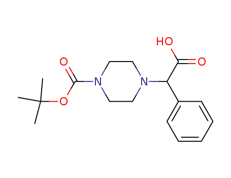 Molecular Structure of 347186-49-6 (2-(4-Boc-Piperazinyl)-2-phenylacetic acid)