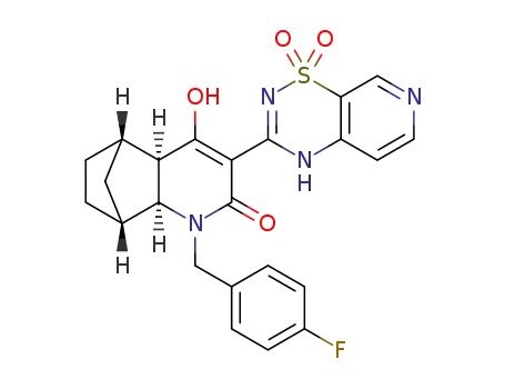 (1R,2S,7R,8S)-5-(1,1-dioxo-1,4-dihydro-1λ6-pyrido[4,3-e][1,2,4]thiadiazin-3-yl)-3-(4-fluorobenzyl)-6-hydroxy-3-azatricyclo[6.2.1.02,7]undec-5-en-4-one