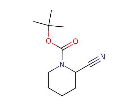 Molecular Structure of 153749-89-4 (N-Boc-2-Cyanopiperidine)