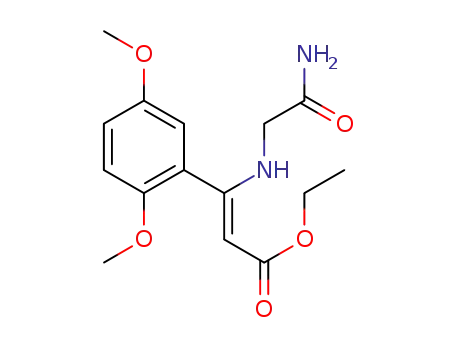 Molecular Structure of 1435472-78-8 (ethyl (Z)-3-( (2-amino-2-oxoethyl)amino)-3-(2,5-dimethoxyphenyl)acrylate)