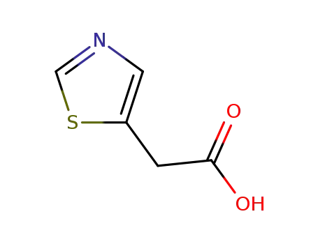Molecular Structure of 52454-63-4 (1,3-THIAZOL-5-YLACETIC ACID)
