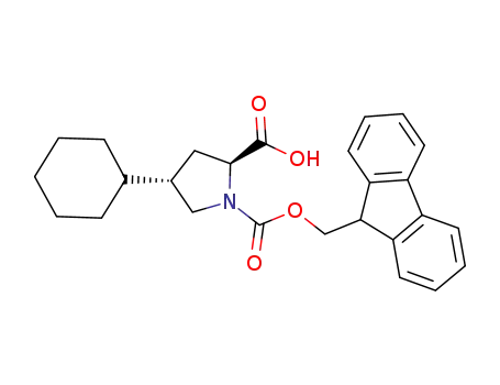 Molecular Structure of 467438-40-0 ((2S,4S)-FMOC-4-CYCLOHEXYL-PYRROLIDINE-2-CARBOXYLIC ACID)