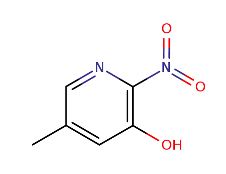 Molecular Structure of 15128-88-8 (3-Pyridinol,  5-methyl-2-nitro-)