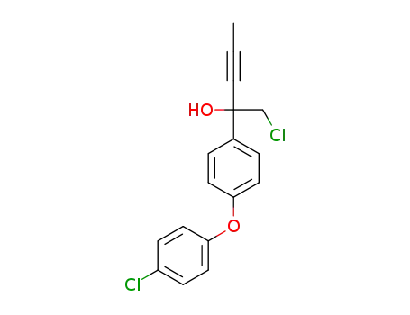 1-chloro-2-[4-(4-chlorophenoxy)phenyl]pent-3-yn-2-ol