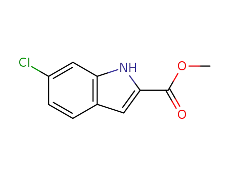 Molecular Structure of 98081-84-6 (6-Chloro-1H-indole-2-carboxylic acid methyl ester)