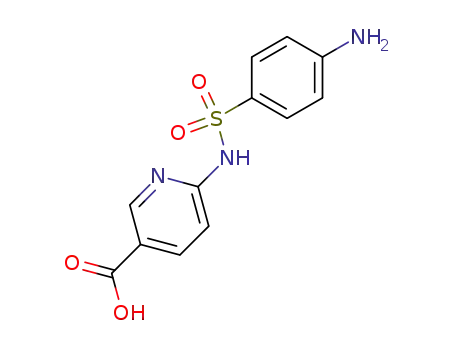 Molecular Structure of 779325-84-7 (3-Pyridinecarboxylic acid, 6-[[(4-aminophenyl)sulfonyl]amino]-)