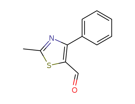 Molecular Structure of 857284-11-8 (2-Methyl-4-phenyl-1,3-thiazole-5-carbaldehyde)