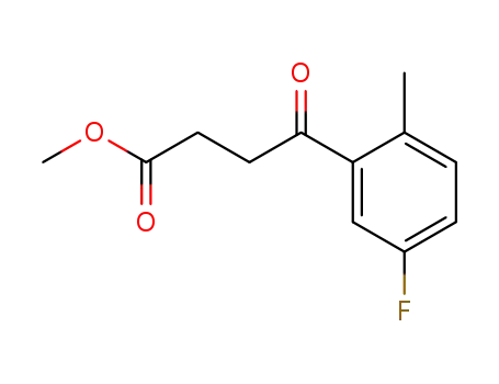 Molecular Structure of 97072-91-8 (methyl 3-(5-fluoro-2-methylbenzoyl)propionate)