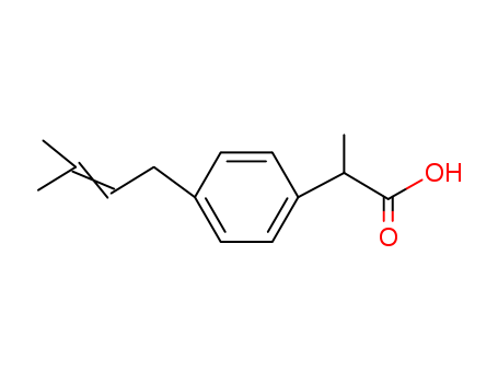 Benzeneacetic acid, -alpha--methyl-4-(3-methyl-2-butenyl)- (9CI)