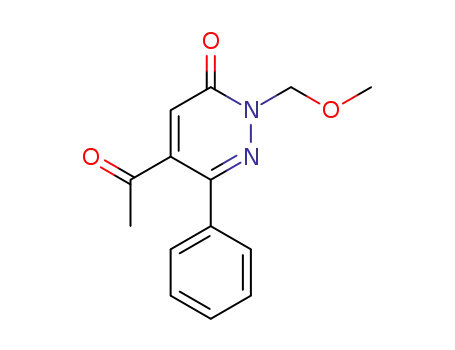 Molecular Structure of 404936-83-0 (3(2H)-Pyridazinone, 5-acetyl-2-(methoxymethyl)-6-phenyl-)