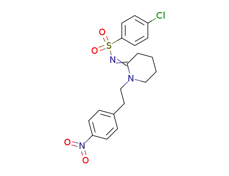 Molecular Structure of 93101-02-1 (BenzenesulfonaMide, 4-chloro-N-[1-[2-(4-nitrophenyl)ethyl]-2-piperidinylid ene]-)