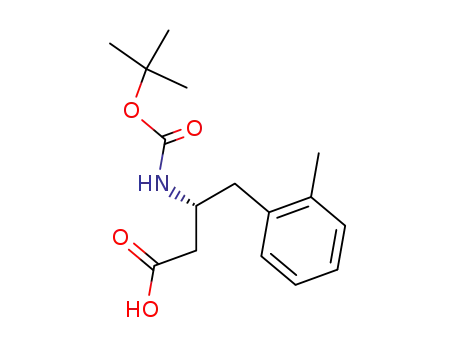Molecular Structure of 269398-80-3 (BOC-(R)-3-AMINO-4-(2-METHYL-PHENYL)-BUTYRIC ACID)