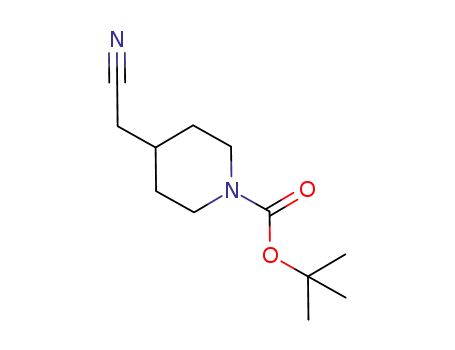 Molecular Structure of 256411-39-9 ((1-Boc-piperidin-4-yl)acetonitrile)