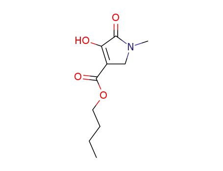 Molecular Structure of 188741-82-4 (1H-Pyrrole-3-carboxylic acid, 2,5-dihydro-4-hydroxy-1-methyl-5-oxo-,
butyl ester)