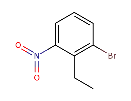 Molecular Structure of 702642-17-9 (Benzene, 1-bromo-2-ethyl-3-nitro- (9CI))