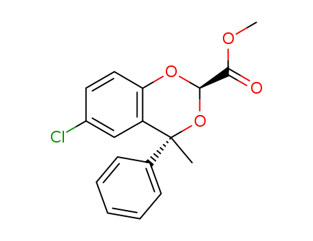 Molecular Structure of 74271-52-6 (methyl (2S,4S)-6-chloro-4-methyl-4-phenyl-4H-1,3-benzodioxine-2-carboxylate)
