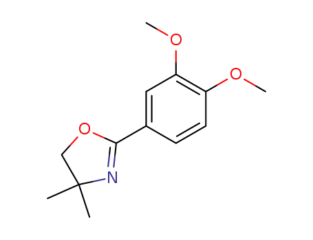 Molecular Structure of 57193-17-6 (2-(3,4-DIMETHOXYPHENYL)-4,4-DIMETHYL-4,5-DIHYDRO-1,3-OXAZOLE)