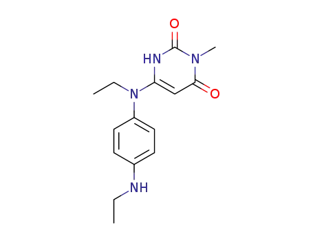 Molecular Structure of 337917-66-5 (N,N'-diethyl-N-(3-methyluracil-6-yl)-p-phenylenediamine)