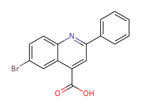 Molecular Structure of 33007-99-7 (6-BROMO-2-PHENYL-QUINOLINE-4-CARBOXYLIC ACID)