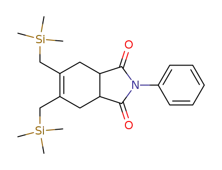 Molecular Structure of 82167-60-0 (2-phenyl-5,6-di(trimethylsilylmethyl)-3a,4,7,7a-tetrahydro-1H-isoindole-1,3(2H)-dione)