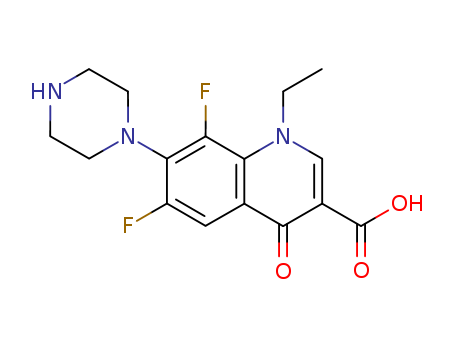 3-QUINOLINECARBOXYLIC ACID,1,4-DIHYDRO-6,8-DIFLUORO-1-ETHYL-4-OXO-7-(PIPERAZIN-1-YL)-