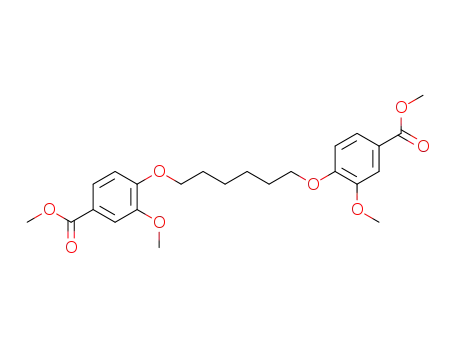 Molecular Structure of 145325-43-5 (Benzoic acid, 4,4'-[1,6-hexanediylbis(oxy)]bis[3-methoxy-, dimethyl
ester)