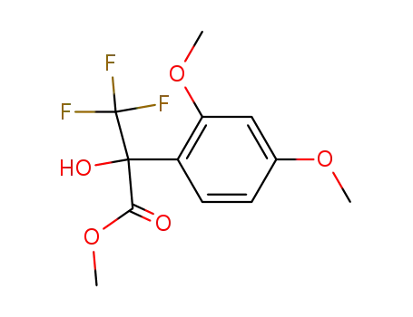 Molecular Structure of 115167-60-7 (2-(2,4-Dimethoxy-phenyl)-3,3,3-trifluoro-2-hydroxy-propionic acid methyl ester)
