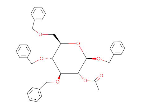 Molecular Structure of 61820-03-9 (BENZYL 2-O-ACETYL-3,4,6-TRI-O-BENZYL-BETA-D-GALACTOPYRANOSIDE)