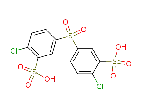 Molecular Structure of 57570-28-2 (Benzenesulfonic acid, 3,3'-sulfonylbis[6-chloro-)