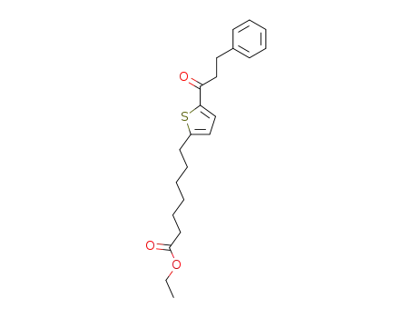 2-Thiopheneheptanoic acid, 5-(1-oxo-3-phenylpropyl)-, ethyl ester