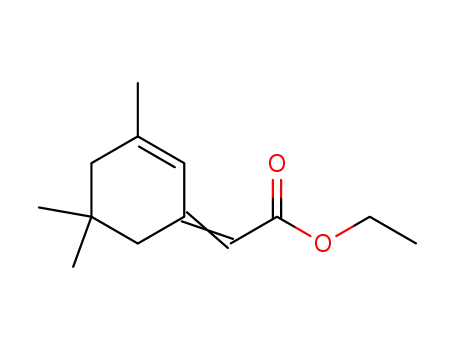 Molecular Structure of 50523-41-6 (Acetic acid, (3,5,5-trimethyl-2-cyclohexen-1-ylidene)-, ethyl ester)