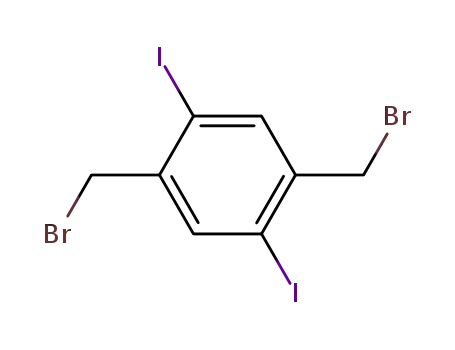 Molecular Structure of 56403-29-3 (1,4-BIS(BROMOMETHYL)-2,5-DIIODOBENZENE)