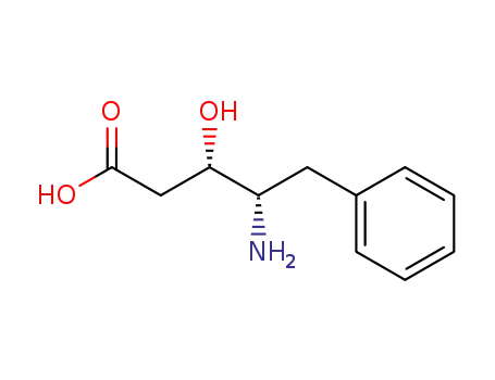 Molecular Structure of 72155-50-1 ((3S,4S)-4-AMINO-3-HYDROXY-5-PHENYLPENTANOIC ACID)